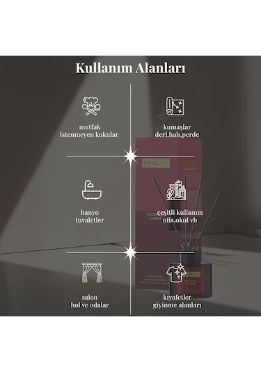 Maxrosa Oriantal Amber Oda Koku Seti Gül