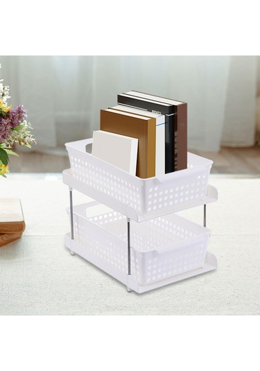 Suntek Mutfak Ayakta Raf Makyaj Malzemesi Tutucu Beyaz