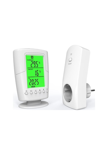 Akıllı Programlanabilir Kablosuz Uzaktan Termostat + Tak-çıkar Priz Isıtma Soğutma Program Sıcaklık Kontrol Cihazı--ac220v-240v 16a Ab Fişi