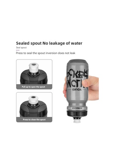 Açık Spor Plastik Taşınabilir Büyük Kapasiteli İçme Suyu Şişesi Gri