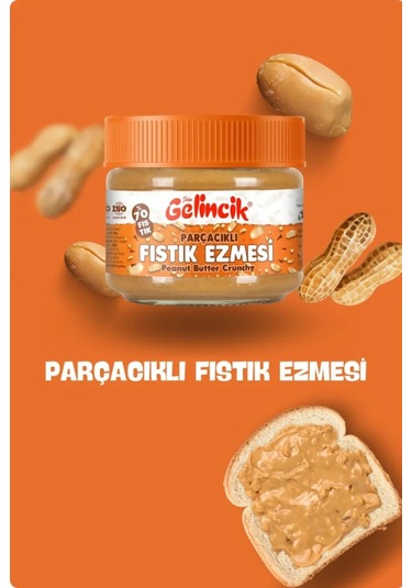 Fıstık Ezmesi Parçacıklı, Şekerli %70 320 Gr.