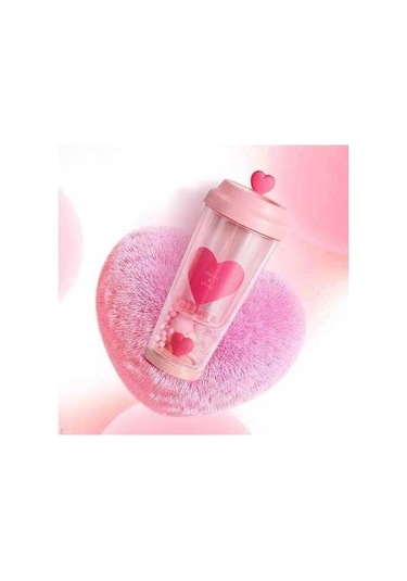 Novahub Kalp Şekilli Taşınabilir Sızdırmaz Bardak, 435ml Çay Şişesi, Pembe, Araba Partisi İçin Aşk Kahve Kupası Pembe