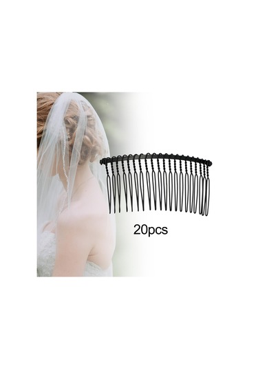 Suntek 20x Gelin Saç Tarak Klip Kadın Kızlar Için Siyah