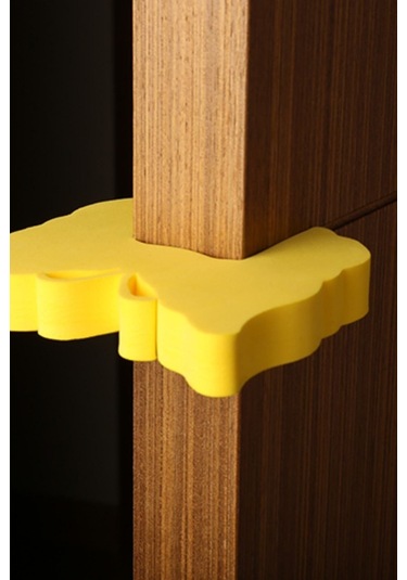 4 Adet Sünger Iz Bırakmaz Kapı Durdurucu Ev Yatak Odası, Pencere Dekoratif Çocuk Ve Bebek Güvenlik Çok Renkli