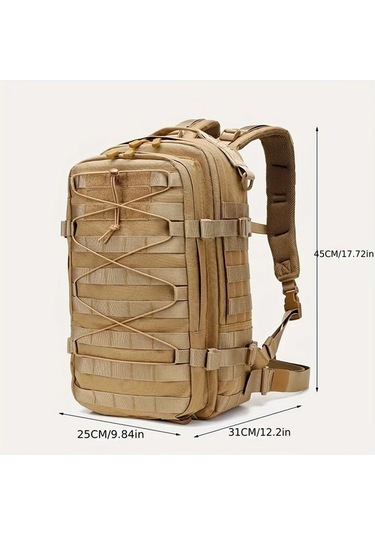 Dashanshop 35l Büyük Kapasiteli Khaki Kamuflaj Sırt Çantası Erkekler İçin Kampçılık Outdoor Altın