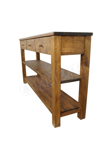Ortoklaz Masif Ahşap Üç Çekmeceli Dresuar Ahşap