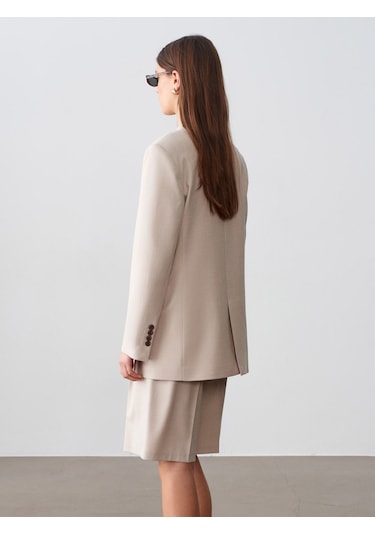Dilvin 60792 Blazer Ceket-bej Bej
