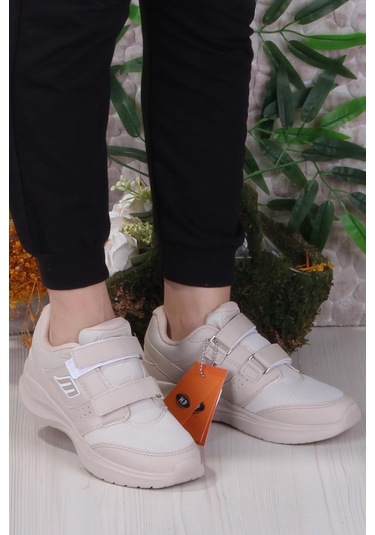 M.p Diana Rahat Hafif Cırtlı Kadın Sneaker Ayakkabı Bej