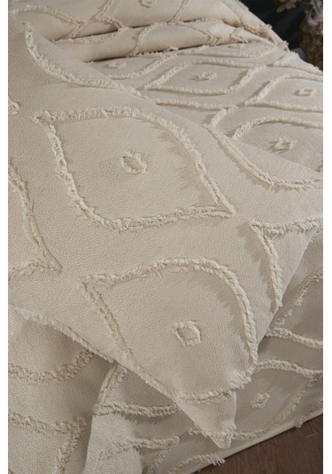 Çeyiz Diyarı Pirot 2 Parça Tek Kişilik Pike Takımı Bej Bej