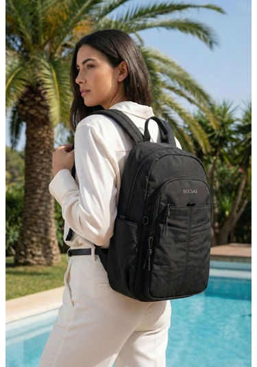 Louisiana Polo Bolsas Kadın Sırt Çanta Siyah 1111 Siyah