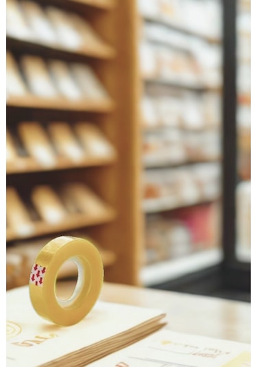 1 Paket Şeffaf Para Bandı 50 Metre 12'li