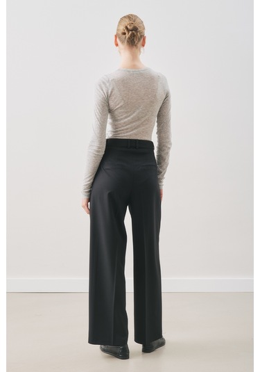 Classıc Pileli Pantolon Siyah Siyah