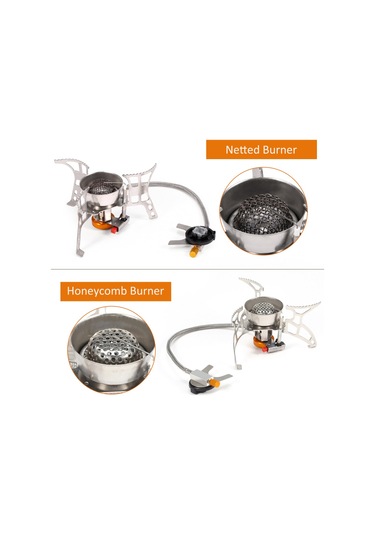 Vkemall Kamp Gaz Ocağı Uzun Gaz Tankı Adaptörü Petek Ocak Başlığı Gümüş