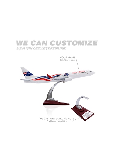 Zekupp - Maket Uçak - Boeing 737-800 1/100 - AVUSTRALYA ÖZEL TASARIM Model Uçak
