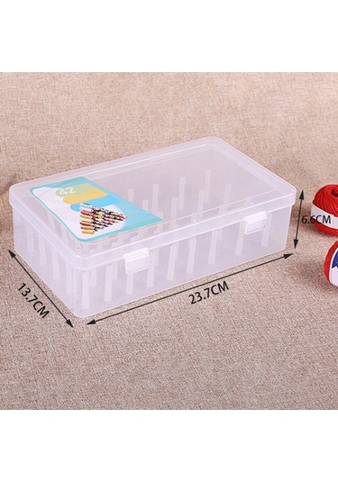 Bosphorusboutique02 Şeffaf 42 Adet Dikiş Ipliği Kutusu, Iğne Ve Tel Depolama Organizatörü Şeffaf