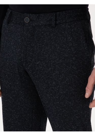 Cacharel Lacivert Slim Fit Yün Karışımlı Kumaş Pantolon