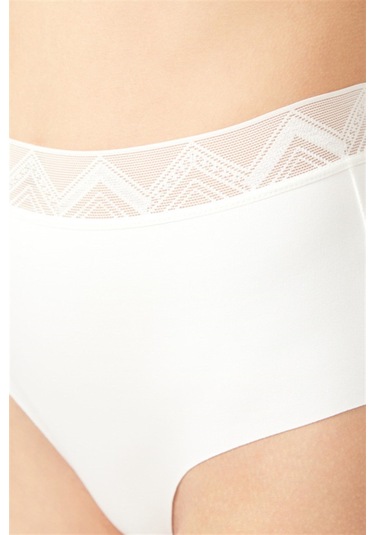 Basic Yüksek Bel Lazer Kesim Tanga Külot 3'lü Paket Renkli2 Çok Renkli