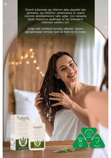 Biberiye Şampuanı Tuzsuz, Dökülme Karşıtı Ve Saç Uzamasını Destekleyici Bakım - 450 Ml Dökülen