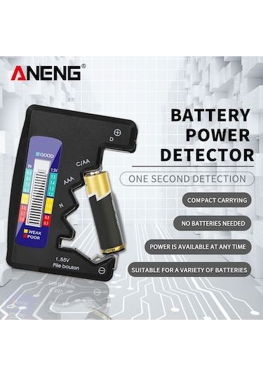 Dinosaurs Lcd Güç Endeksi Ekranlı Pil Testi Cdn Aa Aaa