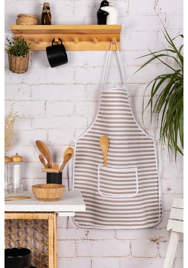 Sıvı Geçirmez Mutfak Önlüğü Sünger Dolgulu Çift Hazneli Cepli Model