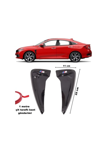 Bmw M3 Çamurluk Venti Piano Black Esnek Üniversal 2 Adet N11.44614