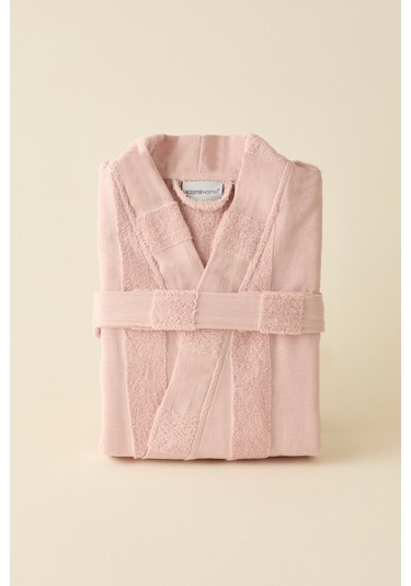 Kaşmir Home Zoe Muslin Bornoz Rose S-m Pembe