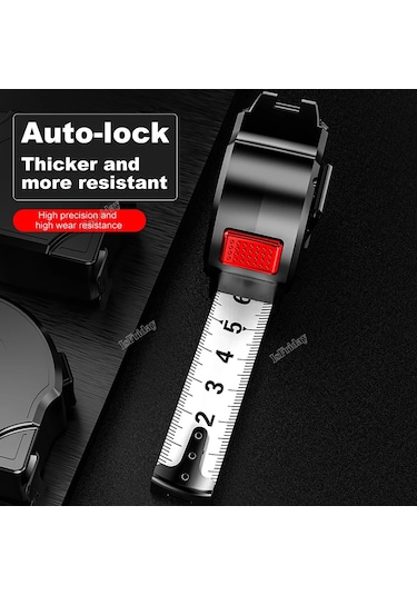 10m 25mm-3 5 7.5 10m Kendinden Kilitlemeli Çelik Mezura Taşınabilir Yüksek Hassasiyetli Metrik Cetvel Kalınlaşmış Su Geçirmez Mesafe Ölçüm Araçları