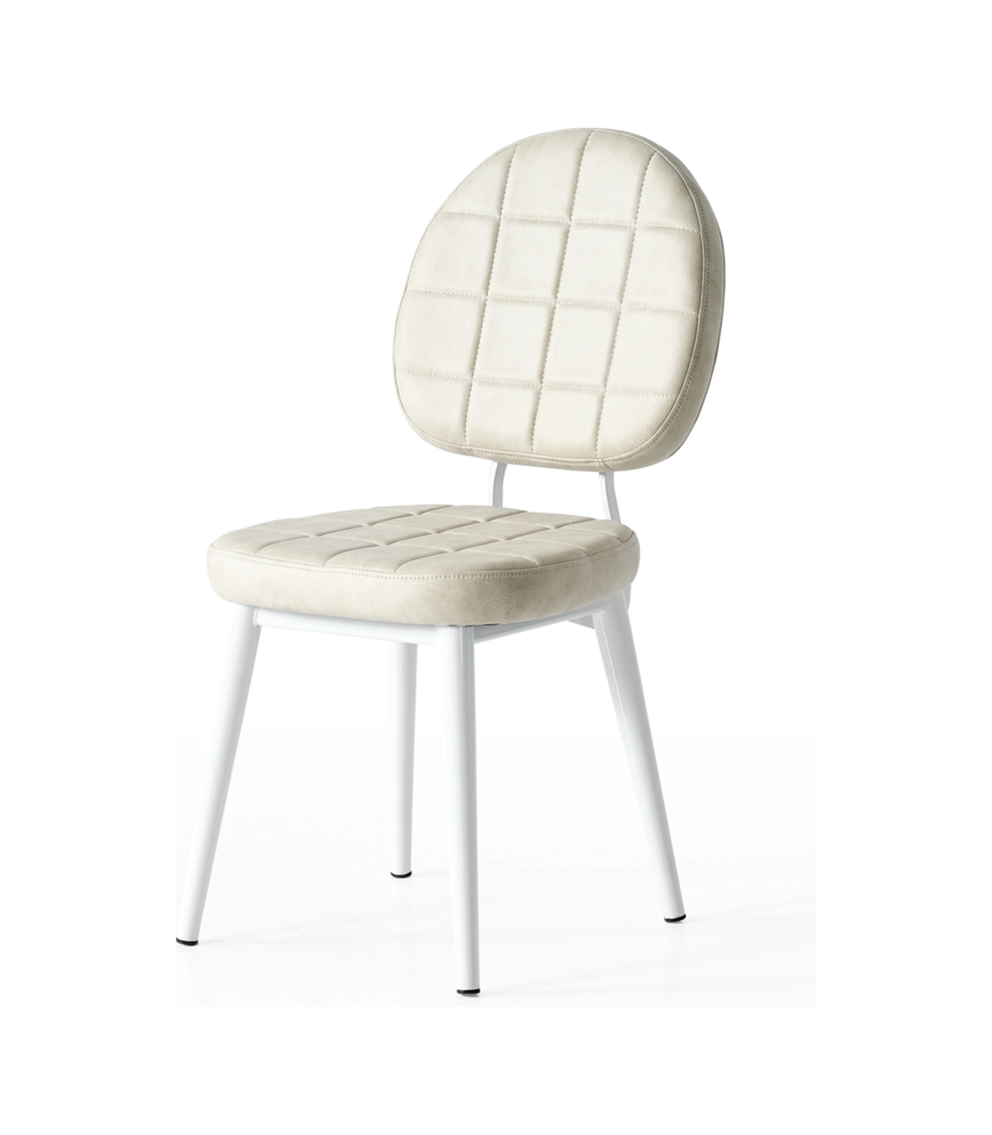 Dengema Milano 25 Açılır Masa Takımı Ceviz Desen & Beyaz Ayak 80 125 165 Cm, 4 Sandalyeli Ceviz Desen - Beyaz Ayak