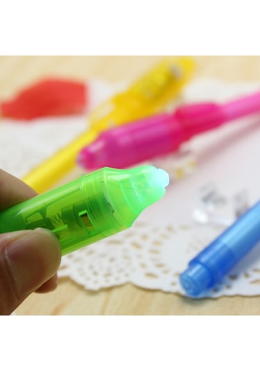 10 Pcs Yaratıcı Sihirli Uv Işık Görünmez Mürekkep Kalem İşaretleyici Kalem Mor Diğer