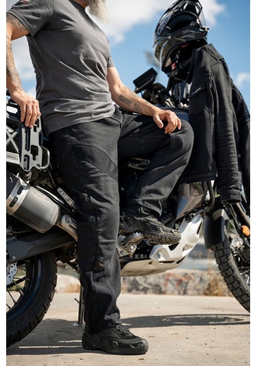 Tech90 Fileli Black Ventilation Korumalı Cordura Motosiklet Pantolonu