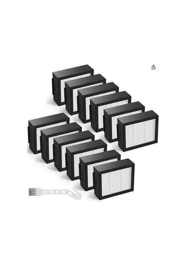 Roomba İ & E İ7 E5 E6 J7 Filtre 12'li Paket Yedek B Inox