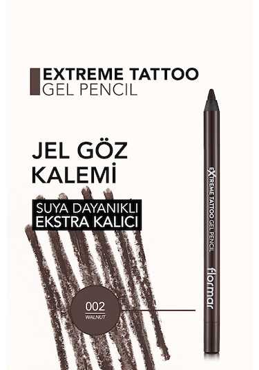 Flormar Extreme Tattoo Akmayan Kajal Göz Kalemi 002 Walnut