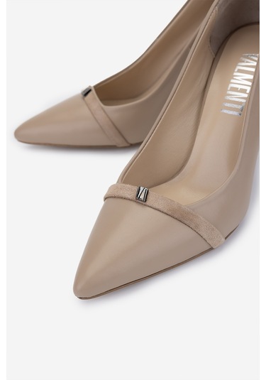 Valmenti Kadın Hakiki Deri Bej Topuklu Ayakkabı 1027 252 Bn Ayk Y25 Nude Dr Bej