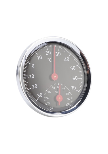 Gajeena Alüminyum Mekanik Sıcaklık Ve Nem Ölçer -30 C/+70 C Aralığı, Duvara Takılabilir, Akıllı Algılama, Ev/araç/seracılık Kullanıma Uygun