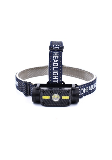 K68 Mini Led Kafa İşık Lambası Sensör Far 800lm Balıkçılık Fener Kamp Işık Lambası Siyah