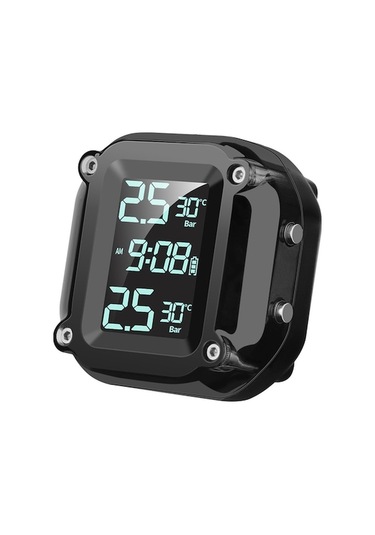 Weichuang01 Lastik Basıncı İzleme Sistemi 2 Harici Sensörlü Motosiklet İçin Usb Şarj Tpms Weichuang01 Lcd Ekran İki Tekerlekli Motosiklet Tpms