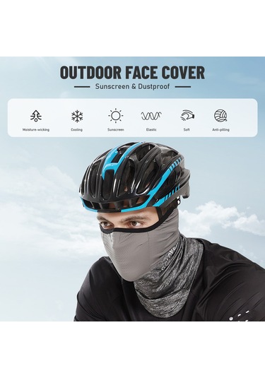 Yuntech01 Outdoor Uv Koruma Bisiklet Maskesi - Nane İpucu Dokusu Nefes Alabilir - Yansıtıcı Kenarlar - Kulağa Asma Tasarım - Unisex Gri Gri