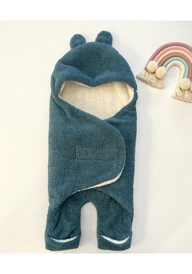 Rokeff Wellsoft Dış Kundak 0-6 Ay Turkuaz-Krem Turkuaz - Krem