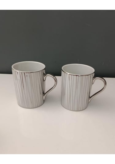 Kütahya Porselen Forest 2 Li Mug 260 Cc Platin 10153 Platin