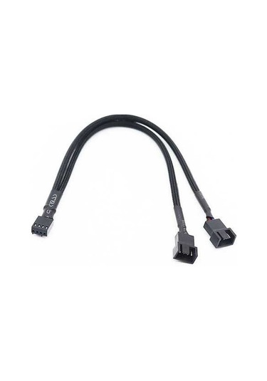 Ebitda Yüksek Kaliteli 4-pin Pwm Fan Splitter Hub Uzatma Adaptörü İle Etkili Soğutma, 3 Fan Bağlama, Siyah Kablo