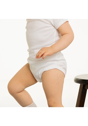 HelloBaby 5'li Body Kısa Kol Unisex 23GHLBUBDY050 Beyaz