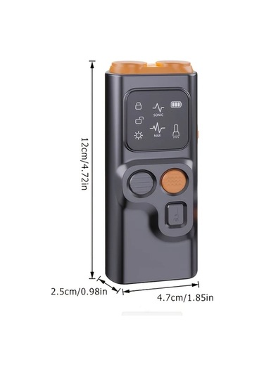 Willowhaven Siyah Turuncu + Düdüklü P7 Ultrasonik Köpek Kovucu Profesyonel Çift Başlı Anti Havlama Güvenli