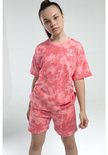 Kappa 362415 Kız Çocuk Tie-dye Şort Bermuda Pijama Takım Pembe