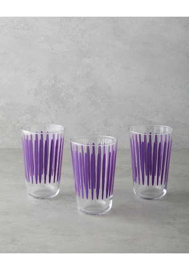 English Home Dynamic Cam 3'lü Bardak 400 Ml Mor Mor