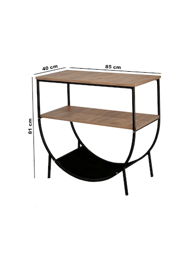 Metal Dresuar Raf Salon Konsol Mobilya 5163 Siyah