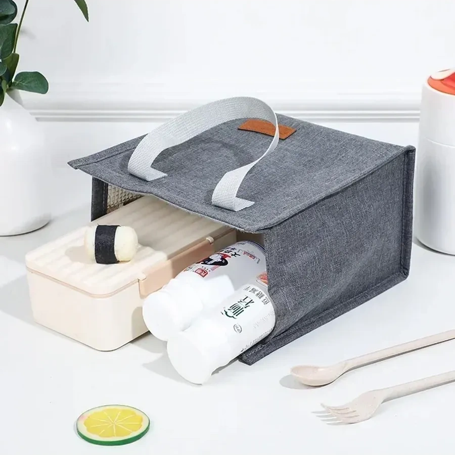 My Art Home Öğle Yemeği İçin Termal Çanta, İş İçin Yemek Ve Yiyecek Çantası 313807799 Gri