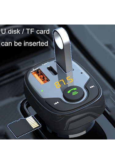 36w Araba Bluetooth Mp3 Çalar Fm Verici Çok Fonksiyonlu Araç Şarj Cihazı, Model: S-15pd