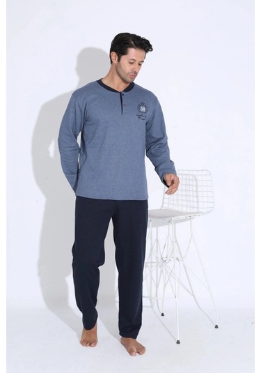 Uzun Kollu Erkek Pijama Takımı Desen3