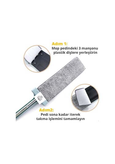 Kendinden Sıkmalı Mikrofiber Mop Kendini Temizleyen Mop Yedek Bez