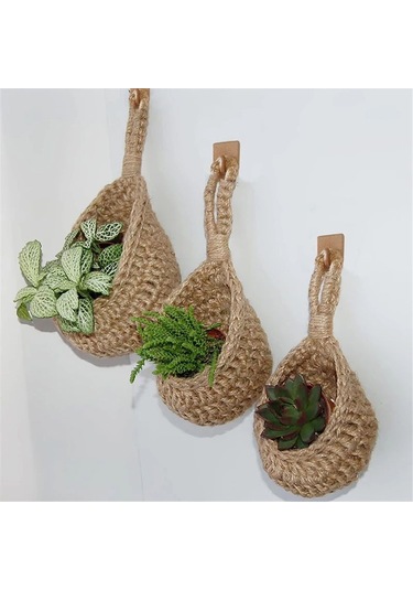 Mordely Mutfak Duvara Asılan Meyve Sepeti Dokuma Sepet Mutfak Depolama -